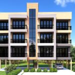 Commercial Buildings 4 A 3D render of an apartment building created by YHDR Builders Uganda Ltd.
